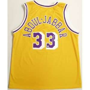  Autographed Kareem Abdul Jabbar Jersey   Lakers Sports 