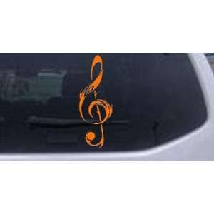  Orange 12in X 32.4in    Music Note Car Window Wall Laptop 