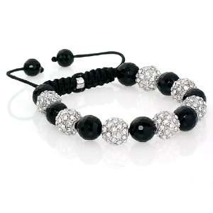   Crystal Disco Ball Adjustable Bracelet Iced Out Hip Hop 3219 Jewelry
