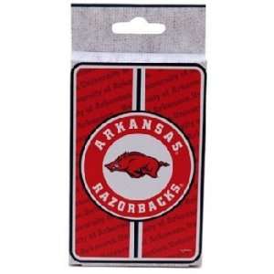 University Of Arkansas Playing Cards Round Dsg In Case Pack 72