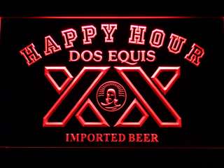612 r Dos Equis Beer Happy Hour Neon Light Sign  