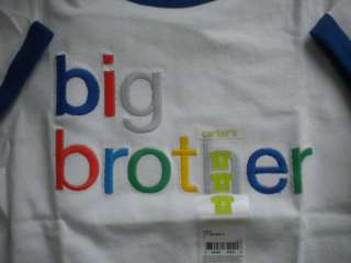 NWT CARTERS BIG BROTHER SHORT SLEEVE SHIRT SIZES 4 5 6 7 ARE AVAILABLE 