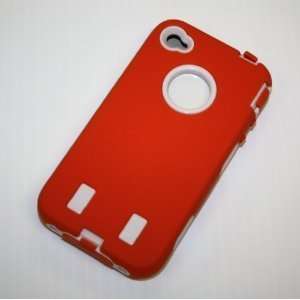   Armor Super Case for iPhone 4G   Comparable to Otterbox   Orange/White