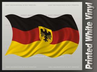 Germany Eagle WAVY Flag Sticker DEU German Deutschland Vinyl Decal F2 