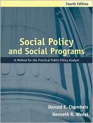 Social Policy and Social Programs, (0205408125), Donald E. Chambers 