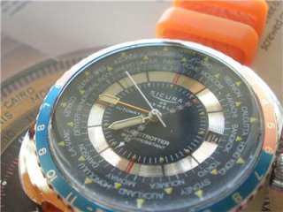   SICURA BIG DIVER`S AUTOMATIC GLOBETROTTER GMT WORLD TIME (BREITLING