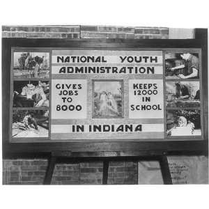 National Youth Administration,Indiana,IN,c1935,Poster