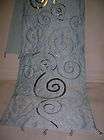JULIA KNIGHT RECTANGLE HAND EMBROIDERED, SILK, BEADED TABLE RUNNER 14 