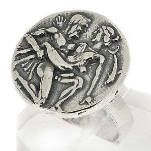 925 Sterling Silver Kama Sutra Oxidized Handmade Ring Size O  
