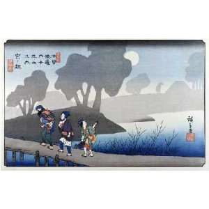  69 Stations of Kisokaido Station 37 by Hiroshige 30.00X19.38 