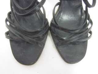 DIEGO DELLA VALLE Black Leather Strappy Sandals Sz 5.5  