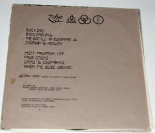 Led Zeppelin IV Zoso Gatefold LP bargain copy  