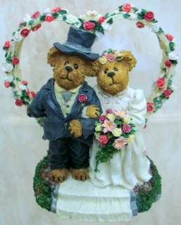 BOYDS BEARS Mr Mrs GLOBE Bearstone WEDDING 1E 270623  