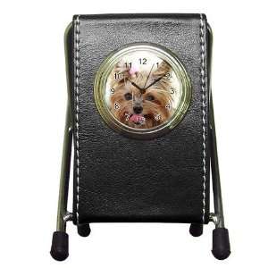 Yorkshire Terrier 11 Pen Holder Desk Clock X0653