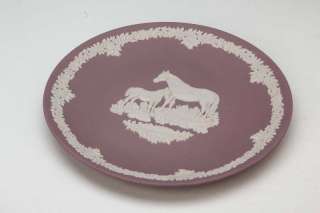 Lilac Wedgwood Jasper ware collectors plate   1981   Horse & Foal 