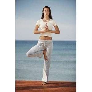  Woman Doing Yoga by the Ocean   Peel and Stick Wall Decal 