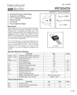 IRF9540 N Pb Free RoHS PW MOSFET P CH  23A  100V IR  