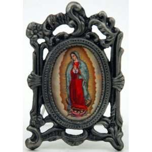 Guadalupe in Mini Oval Pewter Frame (CU MOPF G) 