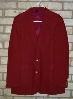 Classic Red TROPHY ROOM 2 button Jacket Sport Coat 42L 42 L  