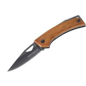 Magnum Knives M8750 Steelwood Lockback Knife with Beechwood Handles