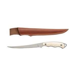   Fillet Knife 440 Stainless Steel Blade Leather Sheath