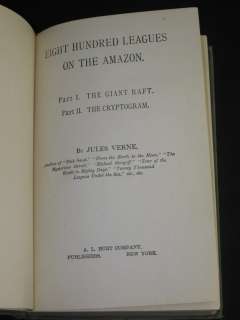Jules Verne EIGHT HUNDRED LEAGUES ON THE  Burt HC  