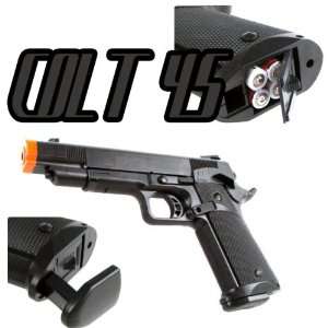  Colt 45 Aeg Electric Blow Back Pistol Airsoft Sports 