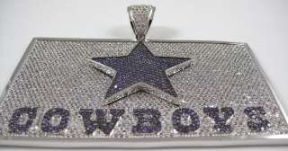 Cowboys ICED out Charm PAVE Diamond Simulate BLING HIP HOP Ice  