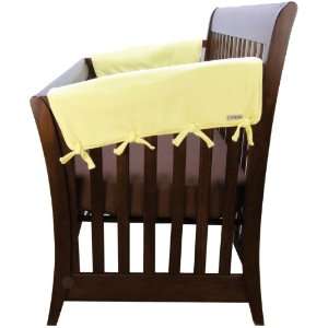   Trend Lab Wide Cribwrap Rail Cover for Crib Sides, Yellow Fleece Baby
