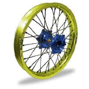  Wheel Pro Wheel 1.60x16 MX Rear Wheel   Yellow Rim/Blue Hub , Color 