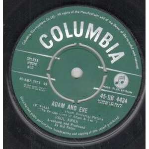   ADAM AND EVE 7 INCH (7 VINYL 45) UK COLUMBIA 1960 PAUL ANKA Music
