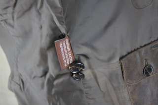  Kroon Mens Waits Distressed Leather Jacket Brown 44R $595 
