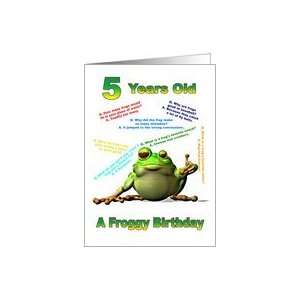  Froggy Jokes card for a 5 year old Card Toys & Games
