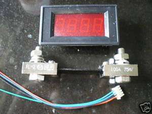 100A DC Shunt Resistor + LED Panel Meter (HHO)  