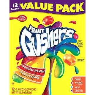 Fruit Gushers Fruit Flavored Snacks, Variety Pack, 12 Count Pouches 