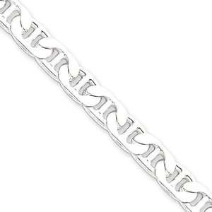  Sterling Silver 16 inch 6.50 mm Anchor Choker Necklace in 