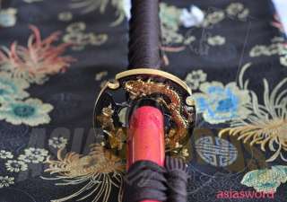   1075 & 1060 Steel Japanese Dragon Sharpened Katana Sword #102  