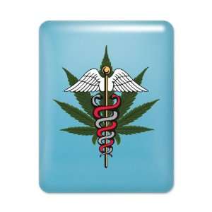    iPad Case Light Blue Medical Marijuana Symbol 