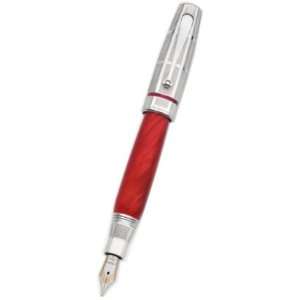  Montegrappa Miya Argento Red Fountain Pen Broad Office 