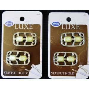  Goody LUXE StayPut Hold Barretts, 2 Pieces (2 Pack Value 
