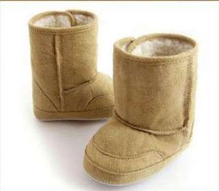 Baby Shoes Fur Winter Boots Toddler Walking Brown 11S  