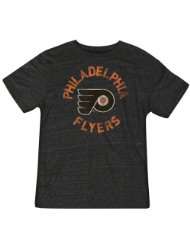 Philadelphia Flyers Black Reebok Navigating The Logo Tri Blend T Shirt