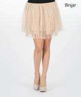 Pretty Tulle Mesh Layer Mini Skirt SZ XS~M 5 Colors  