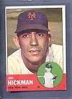 1963 Topps #107 JIM HICKMAN Mets EX or Better (111105)