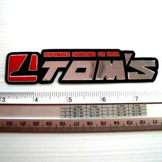TOMS Motor Car Racing Reflect Light Sticker Decal 1x4.75  