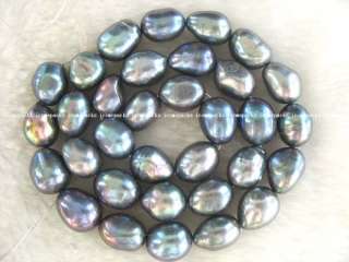15.5 12 13×9 10mm black baroque freshwater pearl  