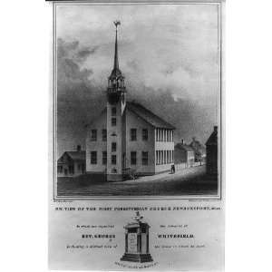   Reprint N.W. view of the First Presbyterian Church, Newburyport, Mass