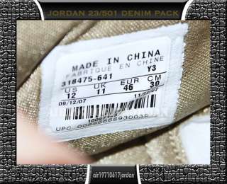 Nike Jordan 23/501 Denim Pack US 12 Shirt 3XL Jeans 38W34L DS limited 