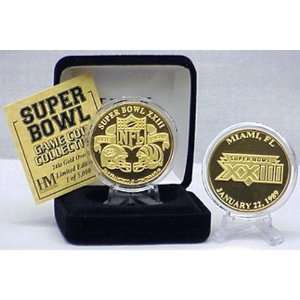    BSS   24kt Gold Super Bowl XXIII flip coin 