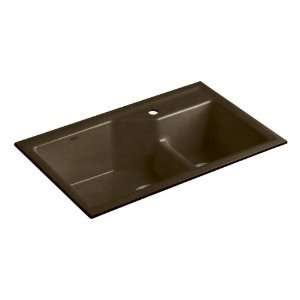 Kohler K 6411 1 KA Indio Undercounter Double Offset Basin Kitchen Sink 